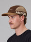 JUST ANOTHER FISHERMAN ANGLER FLAP 5 PANEL CAP - BROWN