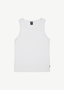 AFENDS PARAMOUNT RIBBED SINGLET - WHITE