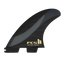 FCS II CARISSA MOORE SIGNATURE FIN SET BLACK - SMALL MEDIUM