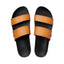 REEF CUSHION VISTA SLIDES JANDALS SANDALS - COGNAC BLACK