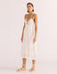 MINK PINK ROMINA BRODERIE MIDI DRESS - WHITE