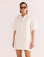 MINK PINK ROMINA BRODERIE SHIRT DRESS - WHITE