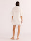 MINK PINK ROMINA BRODERIE SHIRT DRESS - WHITE