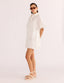 MINK PINK ROMINA BRODERIE SHIRT DRESS - WHITE