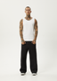 AFENDS PARAMOUNT RIBBED SINGLET - WHITE