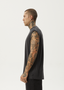 AFENDS VACATION SLEEVELESS TEE - STONE BLACK