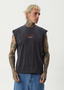 AFENDS EMBER SLEEVELESS TEE - CHARCOAL