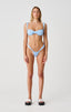 MISFIT PARADISO UWRE RUCHED BIKINI TOP - BLUE CRINKLE