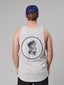 JUST ANOTHER FISHERMAN OLD SEA DOG SINGLET - GREY MARLE