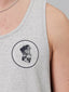 JUST ANOTHER FISHERMAN OLD SEA DOG SINGLET - GREY MARLE