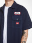 WORSHIP SERVICE SHORT SLEEVE SHIRT - NAVY BLAZE