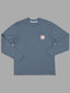 JUST ANOTHER FISHERMAN QUALITY HEAVY SHORE LS TEE - DUSK BLUE