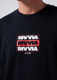 RIVVIA STACKED T-SHIRT - BLACK