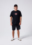 RIVVIA STACKED T-SHIRT - BLACK