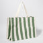 SUNNYLIFE CARRYALL BEACH BAG - THE VACAY OLIVE STRIPE