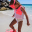 SUNNYLIFE MELODY THE MERMAID SWIM VEST - NEON STRAWBERRY