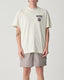 S-DOUBLE COMBO PLATTER TEE - WASHED WHITE