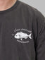 JUST ANOTHER FISHERMAN SNAPPER LOGO TEE - AGED BLACK/WHITE