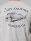 JUST ANOTHER FISHERMAN SNAPPER LOGO TEE - GREY MARLE/NAVY