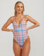 CHARLIE HOLIDAY RILEY ONEPIECE - PEACHY CHECK