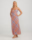 KIERA MAXI DRESS - PEACHY CHECK