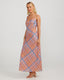 KIERA MAXI DRESS - PEACHY CHECK