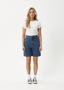 AFENDS EMILIE DENIM WORKWEAR SHORT - AUTHENTIC BLUE