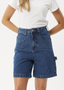 AFENDS EMILIE DENIM WORKWEAR SHORT - AUTHENTIC BLUE