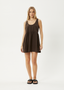 AFENDS JESSE MINI DRESS - COFFEE