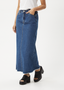 CHICHI DENIM MIDI SKIRT - AUTHENTIC BLUE