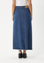 CHICHI DENIM MIDI SKIRT - AUTHENTIC BLUE