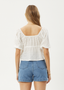 AFENDS MARLOW TIE FRONT TOP - WHITE