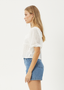 AFENDS MARLOW TIE FRONT TOP - WHITE