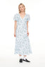 HUFFER LALISA CLEO MIDI DRESS - BLUE FLORAL