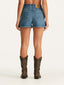 WRANGLER HI BELLS SHORT - BLUE NIRVANA