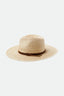 BRIXTON FIELD PROPER STRAW HAT - NATURAL/BROWN