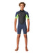 O'NEILL BOYS REACTOR 2 BACKZIP SHORT SLEEVE SPRING 2MM - LIME