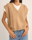 RHYTHM FINLEY CABLE KNIT VEST - SAND