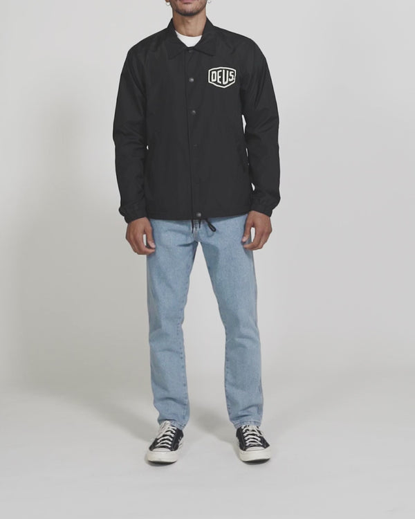 DEUS EX MACHINA VENICE COACH JACKET - BLACK