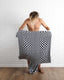 T&C TWISTED LIMITS HOODED TOWEL - CHECK