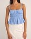 RHYTHM TYLER BABY DOLL TOP - CORNFLOWER