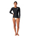 O'NEILL BAHIA FRONT ZIP RASH VEST - BLACK