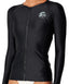 O'NEILL BAHIA FRONT ZIP RASH VEST - BLACK