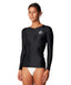 O'NEILL BAHIA FRONT ZIP RASH VEST - BLACK